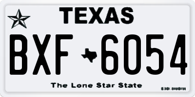 TX license plate BXF6054