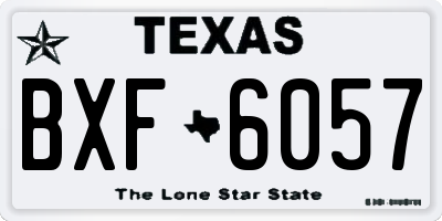 TX license plate BXF6057