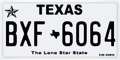 TX license plate BXF6064