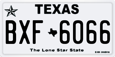 TX license plate BXF6066