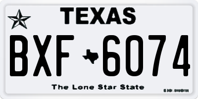 TX license plate BXF6074