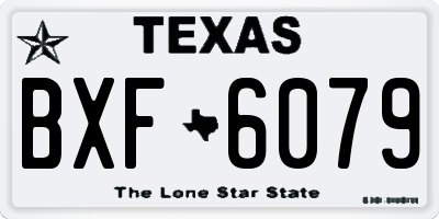 TX license plate BXF6079