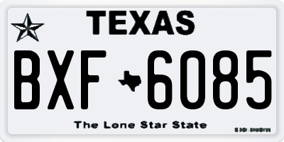 TX license plate BXF6085