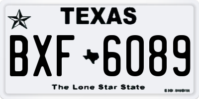 TX license plate BXF6089