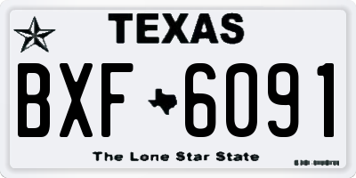 TX license plate BXF6091