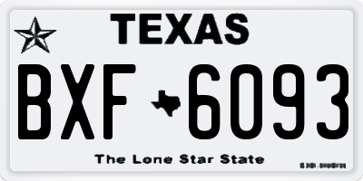 TX license plate BXF6093