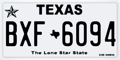 TX license plate BXF6094