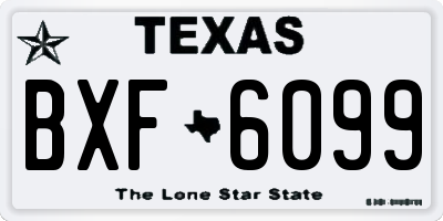 TX license plate BXF6099