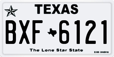 TX license plate BXF6121