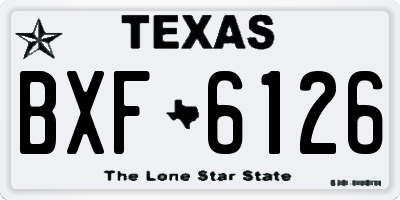 TX license plate BXF6126