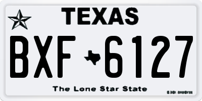 TX license plate BXF6127