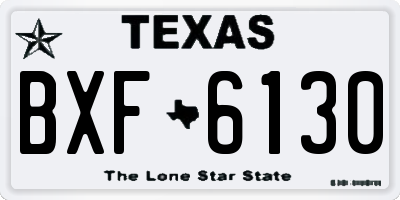 TX license plate BXF6130