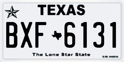 TX license plate BXF6131