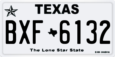 TX license plate BXF6132