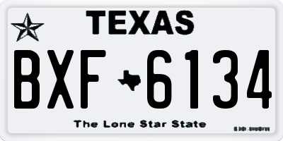 TX license plate BXF6134