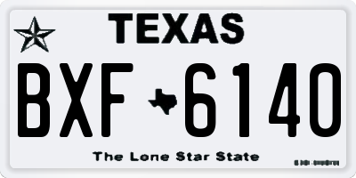 TX license plate BXF6140