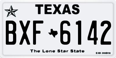 TX license plate BXF6142