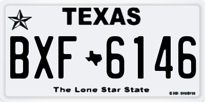 TX license plate BXF6146