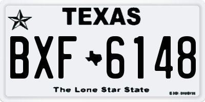 TX license plate BXF6148