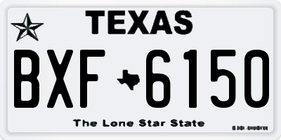 TX license plate BXF6150