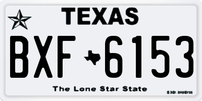 TX license plate BXF6153