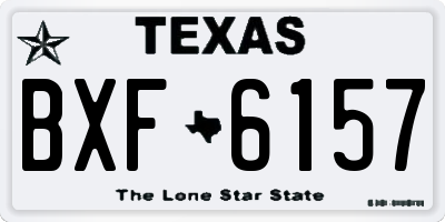 TX license plate BXF6157