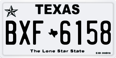 TX license plate BXF6158