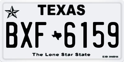 TX license plate BXF6159