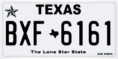 TX license plate BXF6161