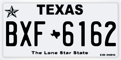 TX license plate BXF6162