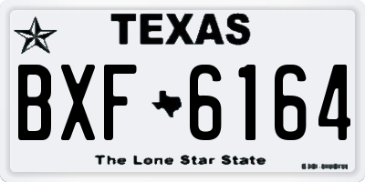 TX license plate BXF6164