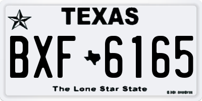 TX license plate BXF6165