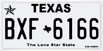 TX license plate BXF6166