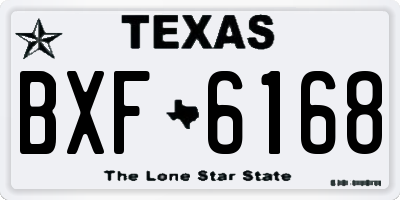 TX license plate BXF6168