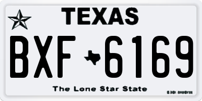 TX license plate BXF6169