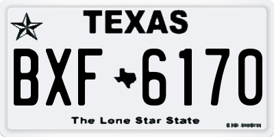 TX license plate BXF6170