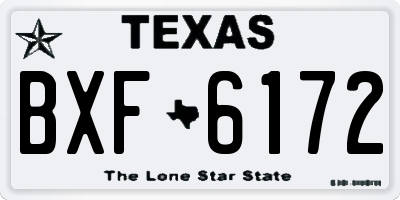 TX license plate BXF6172