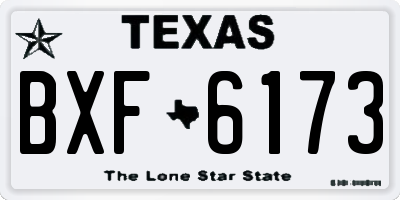 TX license plate BXF6173