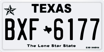 TX license plate BXF6177