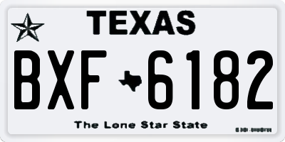 TX license plate BXF6182