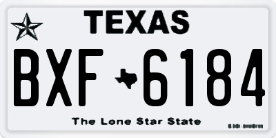 TX license plate BXF6184