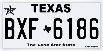 TX license plate BXF6186