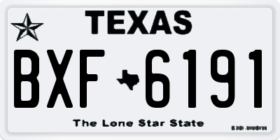 TX license plate BXF6191