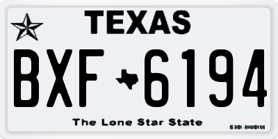 TX license plate BXF6194