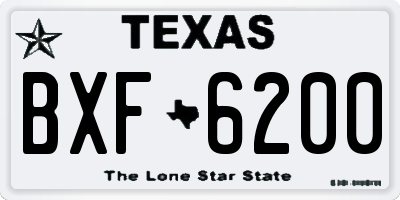 TX license plate BXF6200