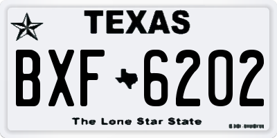 TX license plate BXF6202