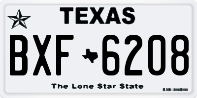 TX license plate BXF6208