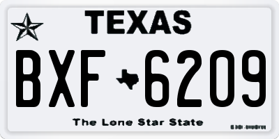 TX license plate BXF6209