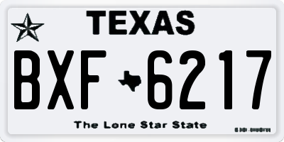 TX license plate BXF6217