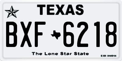 TX license plate BXF6218